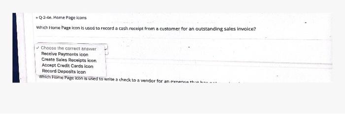 of a bill to a vendor (payment on an accounts payable?) Choose
