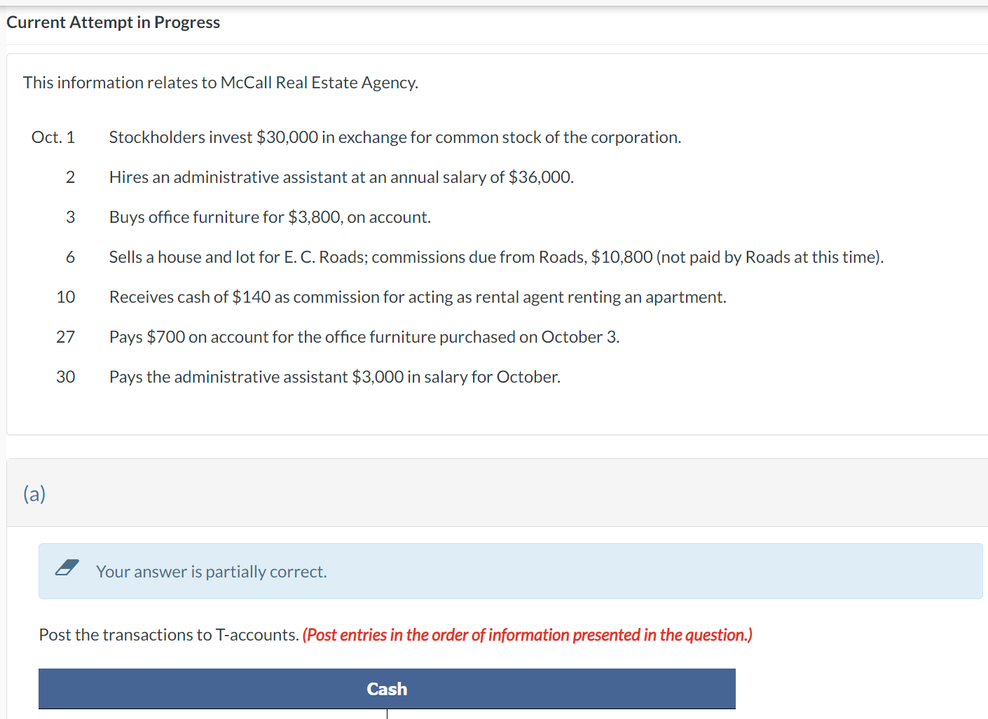  Current Attempt in Progress This information relates to McCall Real Estate