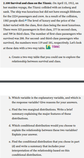 HELP WITH D AND E and explain the answer 2.100 Survival