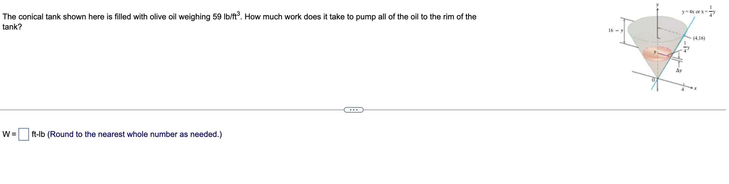 is done compressing the scale 0.1 in.? The conical tank shown here