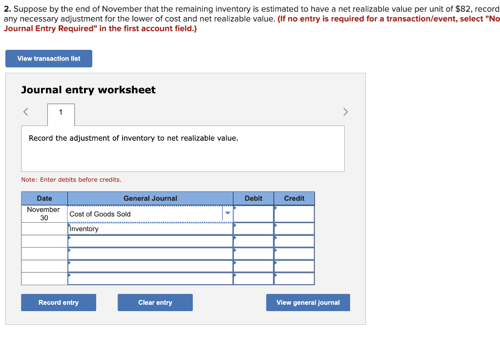 statement, and adjust for the lower of cost and net realizable value(LO6-2,
