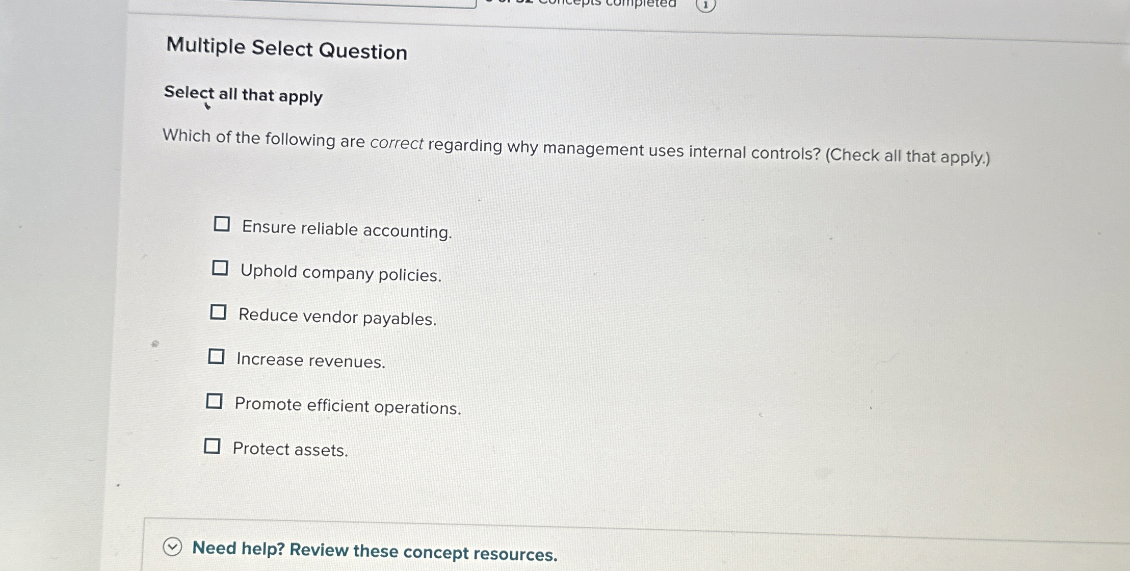  Multiple Select Question Select all that apply Which of the following