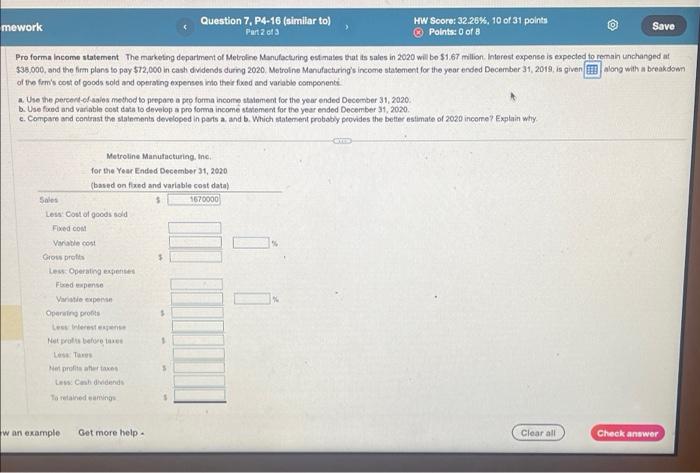 the year ended December 31,2020. c. Compare and contrast the statements developed