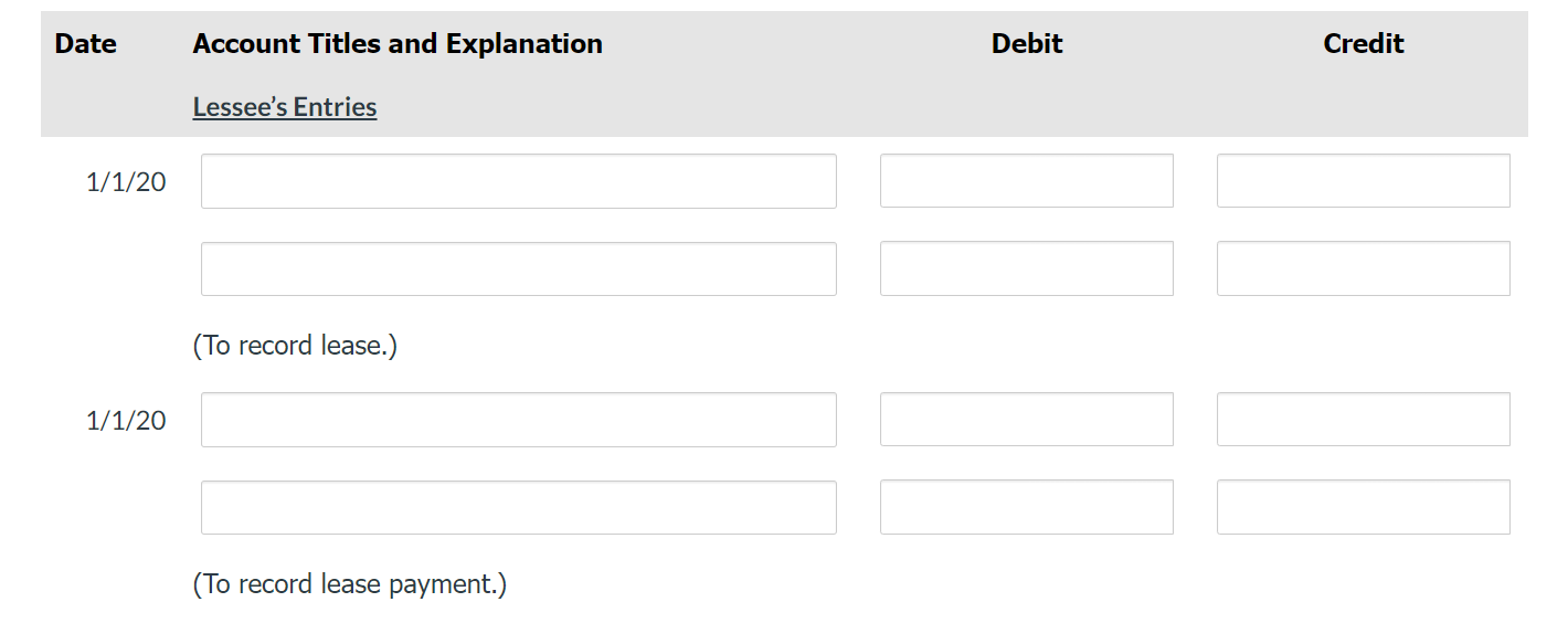 CullumberInc. leased a new crane to Bramble Construction under a 5-year, non-cancelable