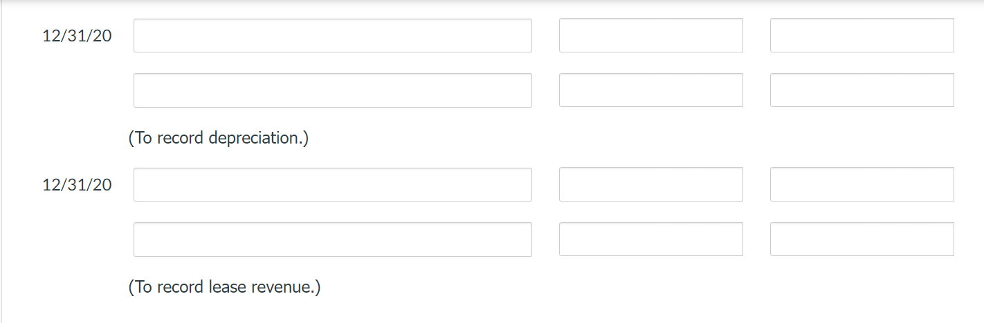 $46,500 each January 1, starting January 1, 2020. The crane has an