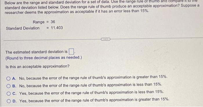  please help!! I need help ASAP Below are the range and