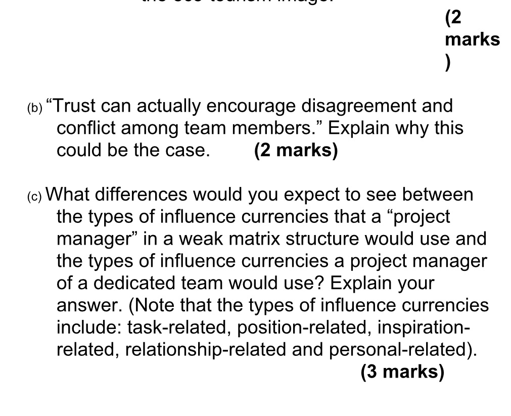 ._ ._._-.. -.-......... ...._.a.. (2 marks ) (b) \"Trust can actually