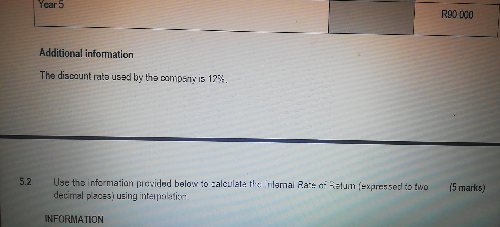 APPENDICES 1 and 2 that appear after QUESTION 5. Calculate the Payback