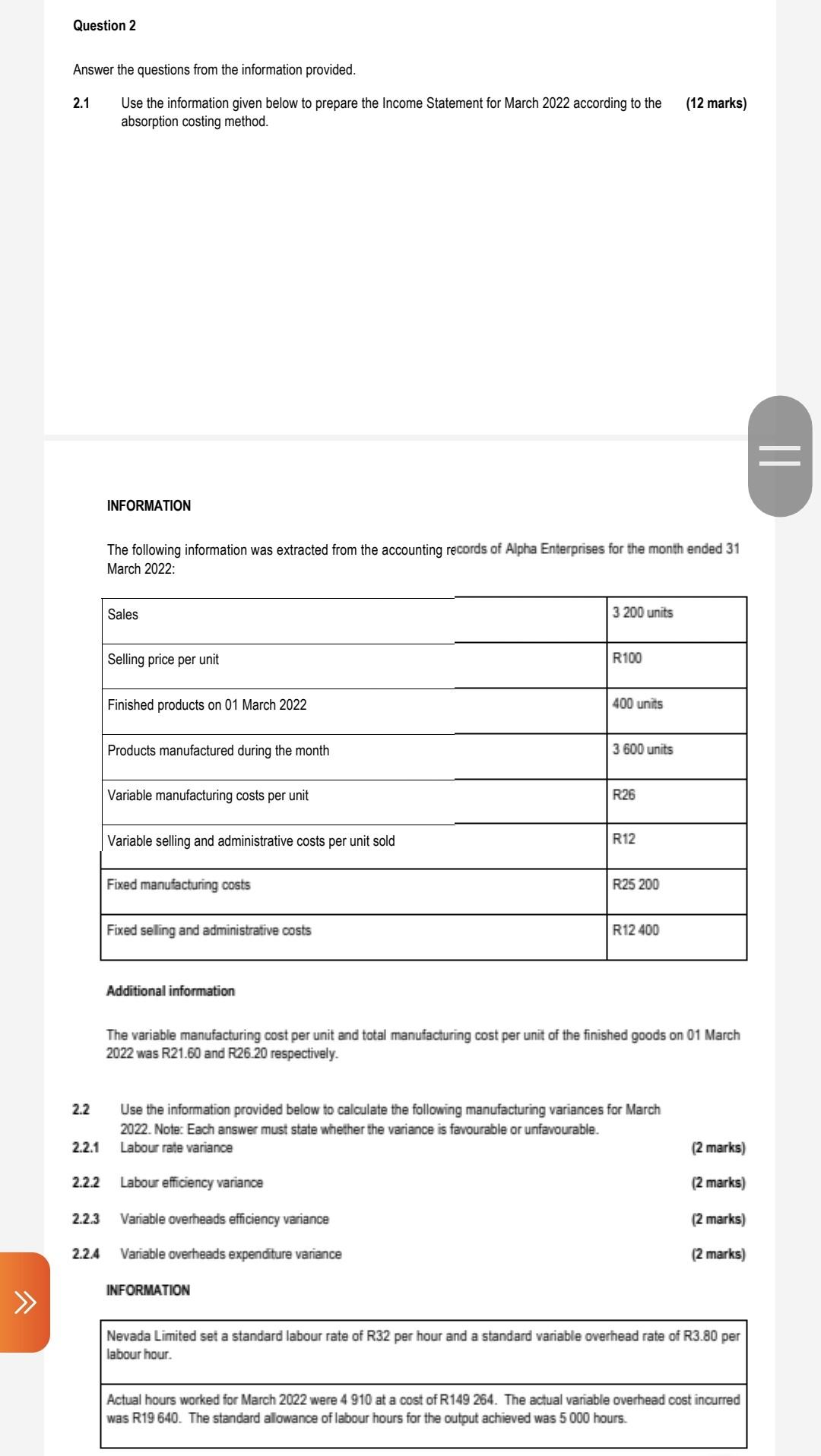 URGENT: Please kindly show working methods. This is for an exam due