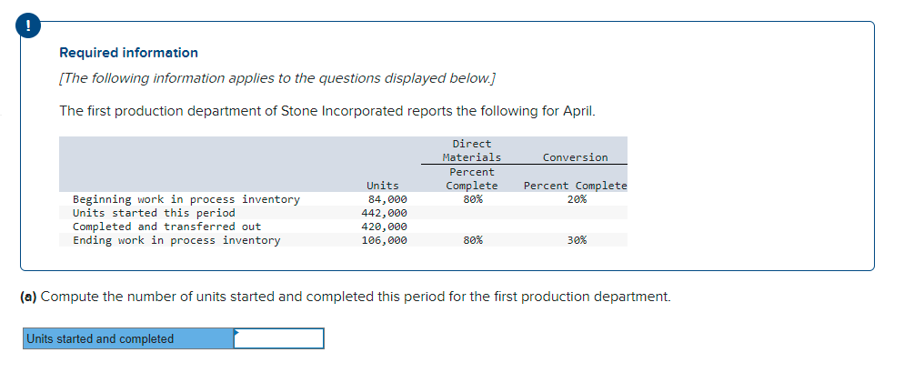  Please answer all parts for positive feedback :) Required information [The