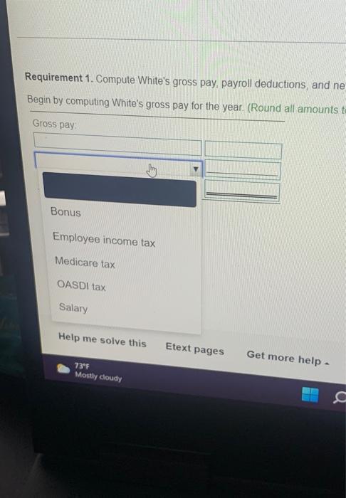 equal to 5% of his annual salary White's federal income tax withheld