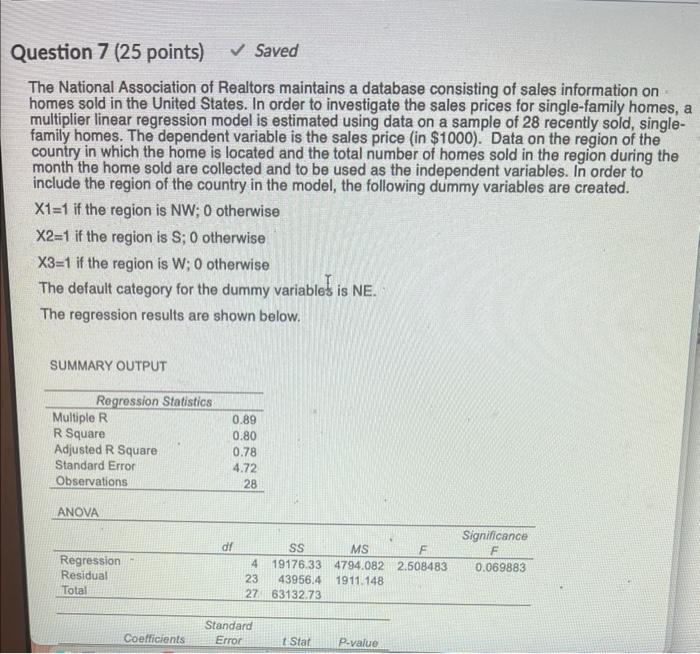 please show how to show work on excel. Question 7 (25 points)