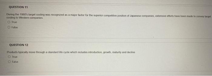thumbs up QUESTION 9 During a products life cycle a firm typically