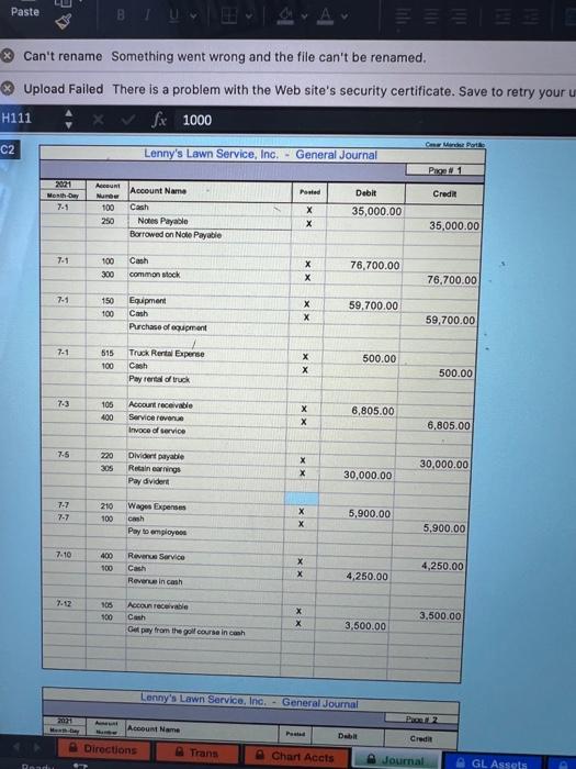 the journal the transactions need to be place GL assets, gl liabilities-equity,