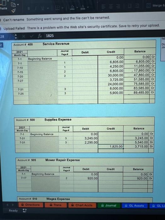 this transaction has already been entered into the General Journal and posted