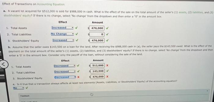 please show the correct answer for the three wrong ans. Effect of