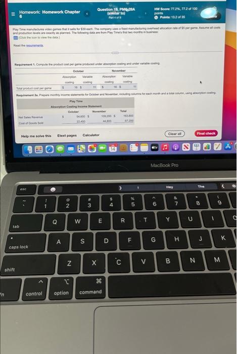 Please please help with this question starting at requirement 2b:) 'n tab