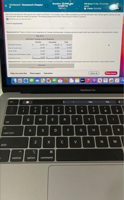 caps lock Homework: Homework Chapter Play Time manufactures video games that it