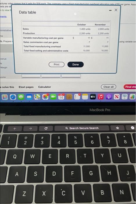 planned. The following data are from Play Click the view the Read
