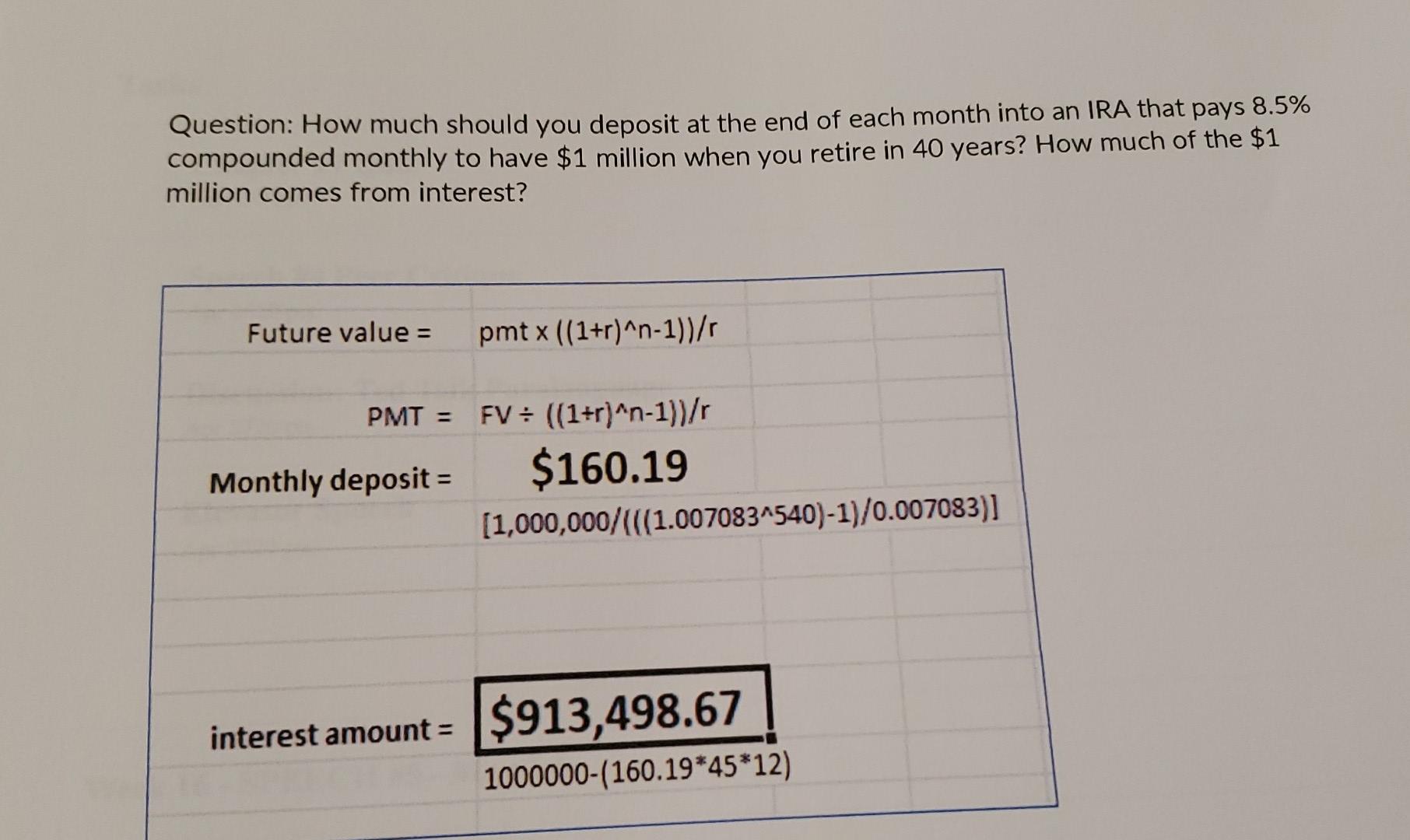 Need help fully explaining the solution to this problem Question: How much