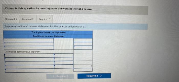 snow skis. The company assembled the information shown below for the quarter