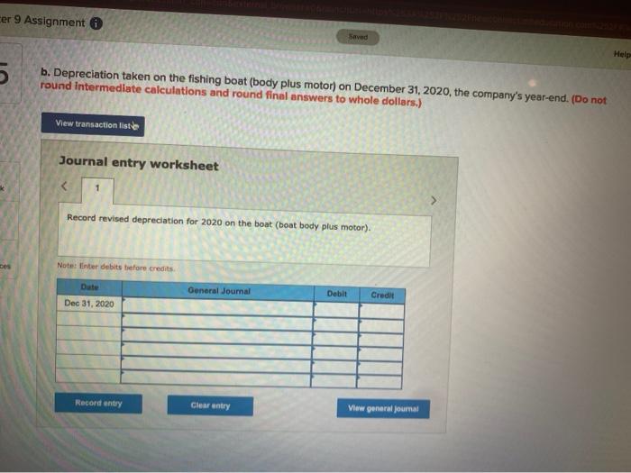 Deprec. Est. Component Date of Purchase Method Cost Residual Est. Life Fibreglass