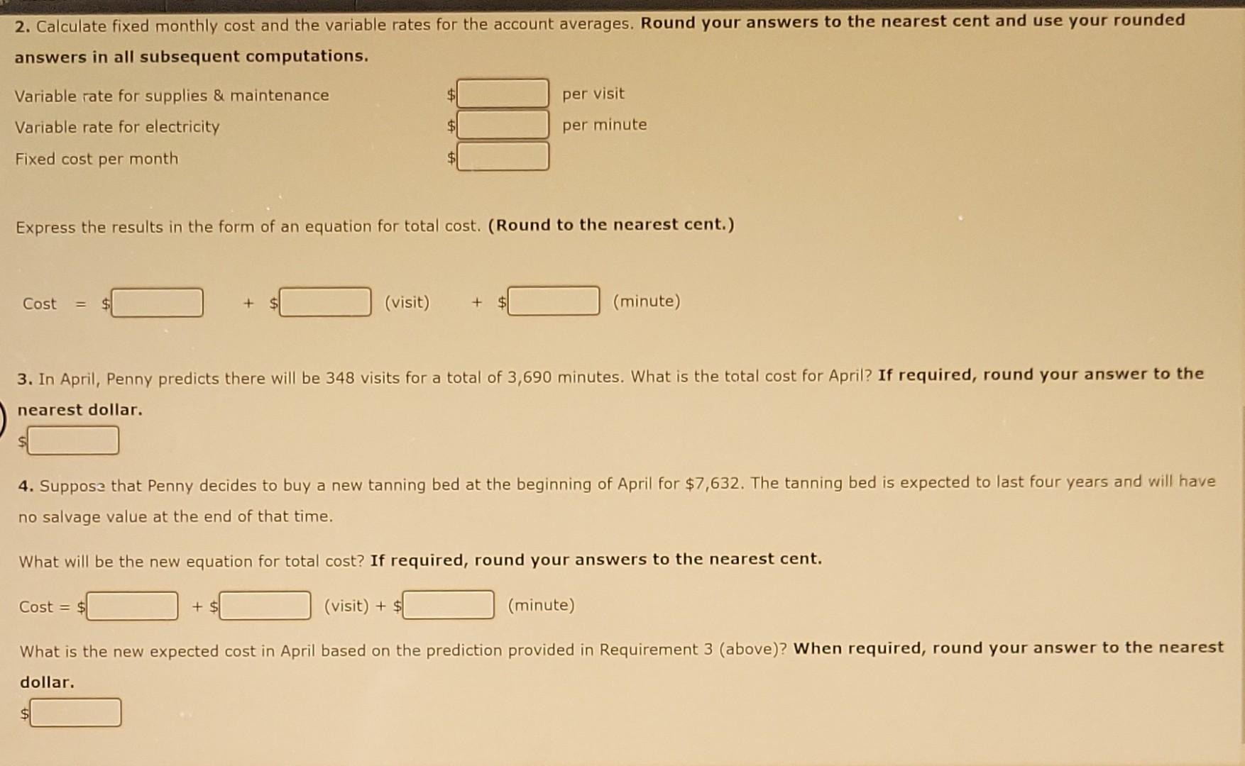 data. I hope this works. 2. Calculate fixed monthly cost and the