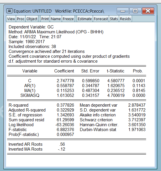 AIC and SIC which of the three models above should be preferred.