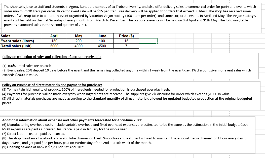 May June Total Net cash Opening Cash balance Ending Cash balance Product