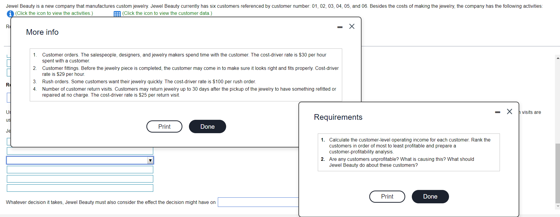 are any, or those who have a (high, low) operating income to