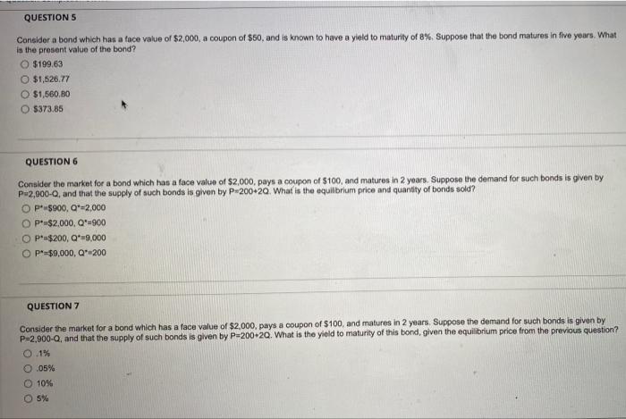could someone show me how to work these out ? QUESTION 5