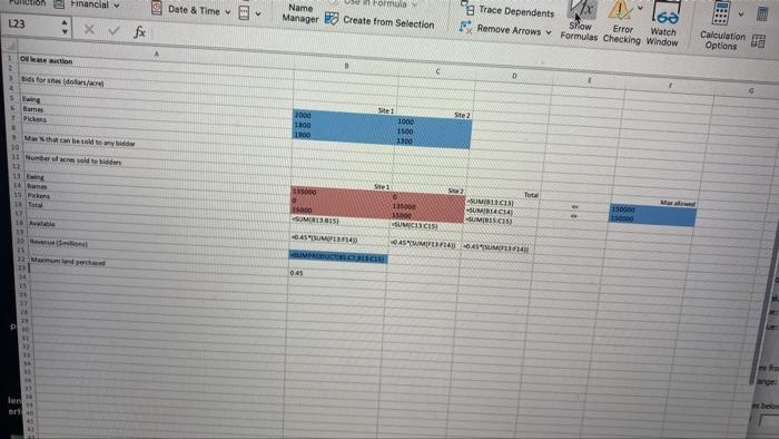 off oil leases at two sites. At each site, 150,000 acres of