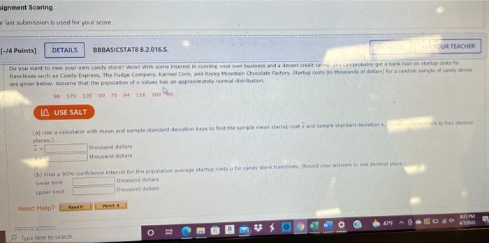need help on this problem signment Scoring ar last submission is used