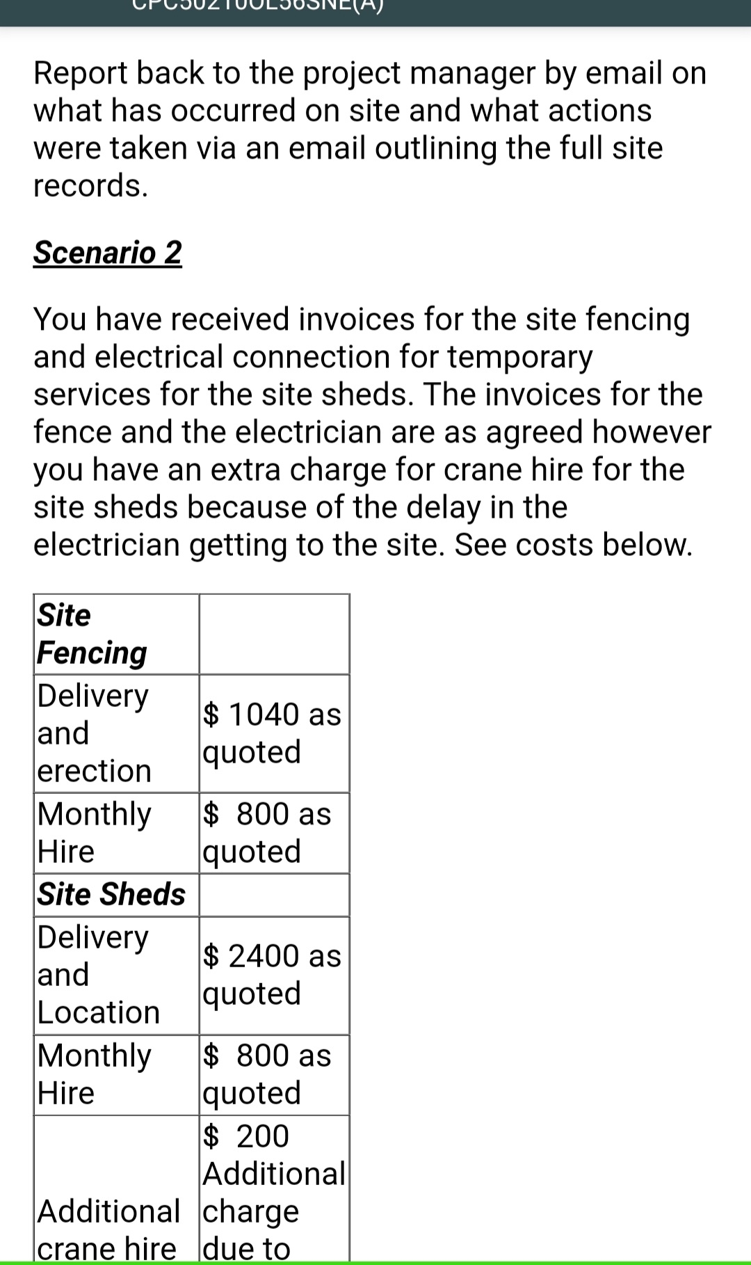 will I be assessed for this task? or this task you are