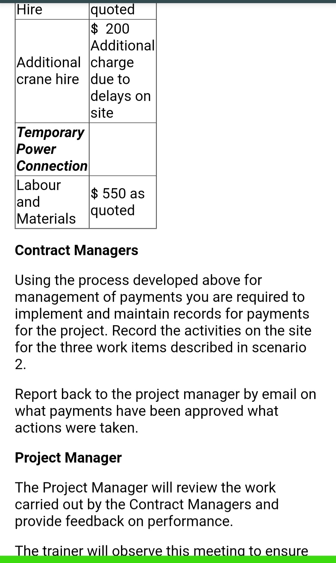required to submit the >|lowing: . Completed Onsite Operations covering AI points