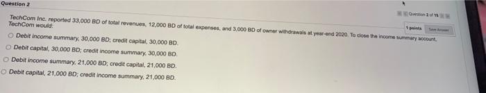 $20,000, sales returns and allowances of $10,000, cost of goods sold of