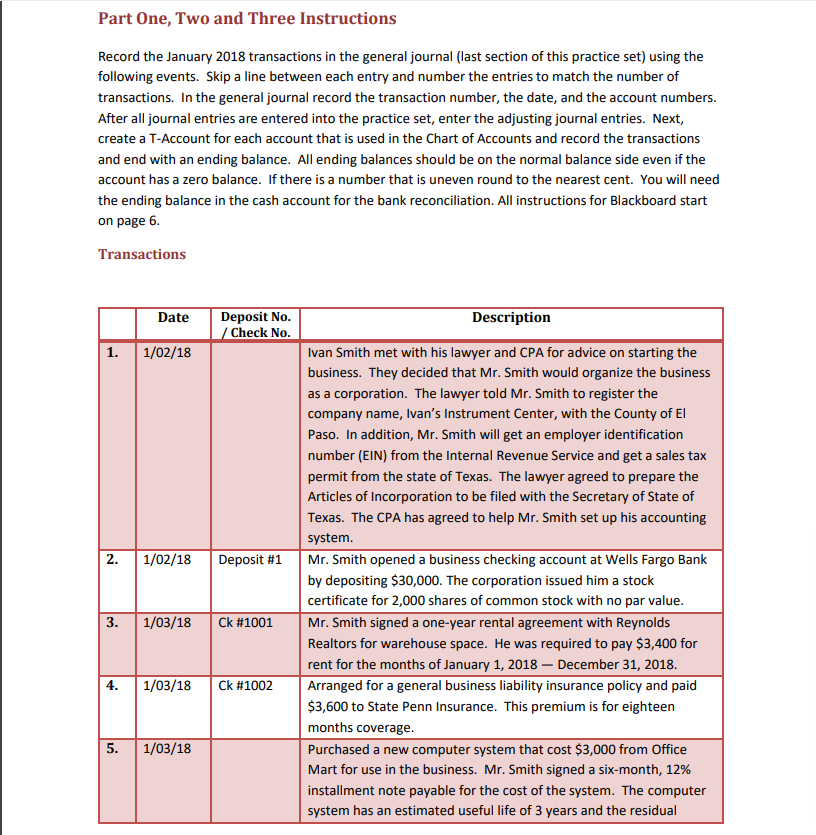 in each T-Account. In Blackboard the student will write: Dr or Cr