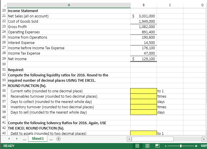 3 Balance Sheet 4 Cash 5 Accounts Receivable, Net 6 Inventory 7