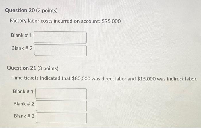 the following transactions. Explanations (memos) not needed. Always include the debit account