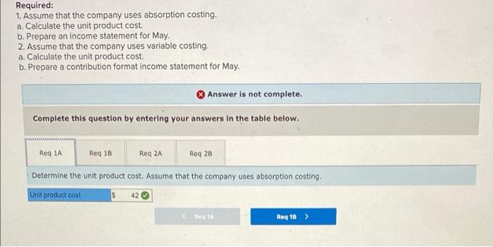 still says answer not complete High Country, Incorporated, produces and sells many