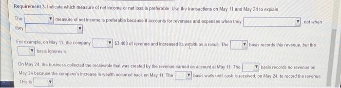Show how each transaction would be handled (in terms of recognizing revenues