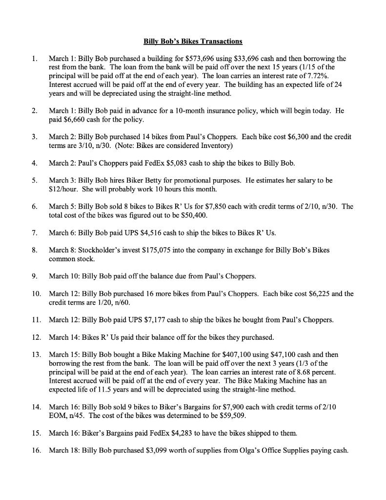 Create a T-Account for all accounts listed below. Don't forget to put