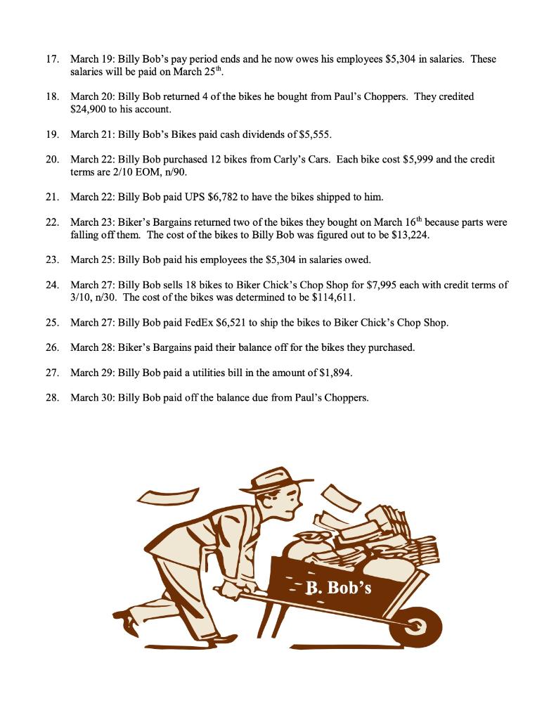 them in color!!! Billy Bob's Bikes Corporation Chart of Accounts Ledger #