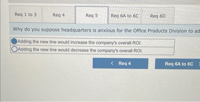 to see the numbers before I make any move. Our division's return