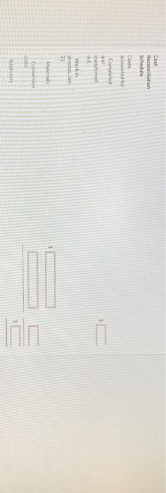 Conversion Costs Unit costs Costs in January 85160 Equivalent units 140000 362392