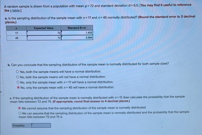 i cant get the blank spot correct A random sample is drawn