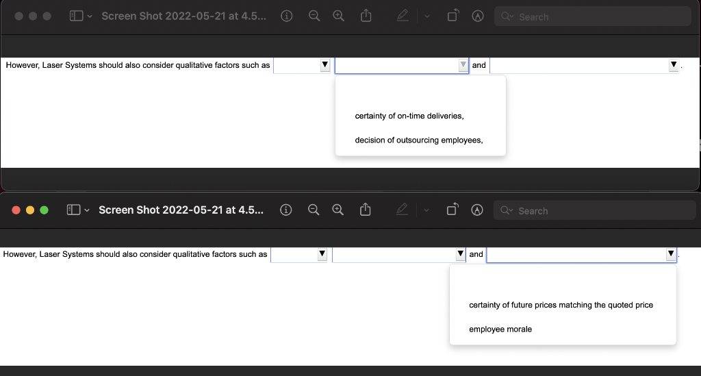 (Make-Outsource) $ 7.00 1.50 2.00 (12.00) (1.50) $ 12.00 12.00 $ X