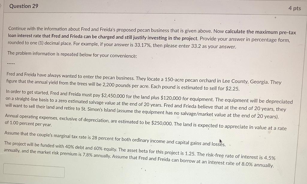 i need this asap Question 29 Continue with the information about Fred