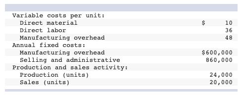 Problem 2-40 Financial-Statement Elements; Cost Behavior (LO 2-5, 2-6, 2-8) [The following