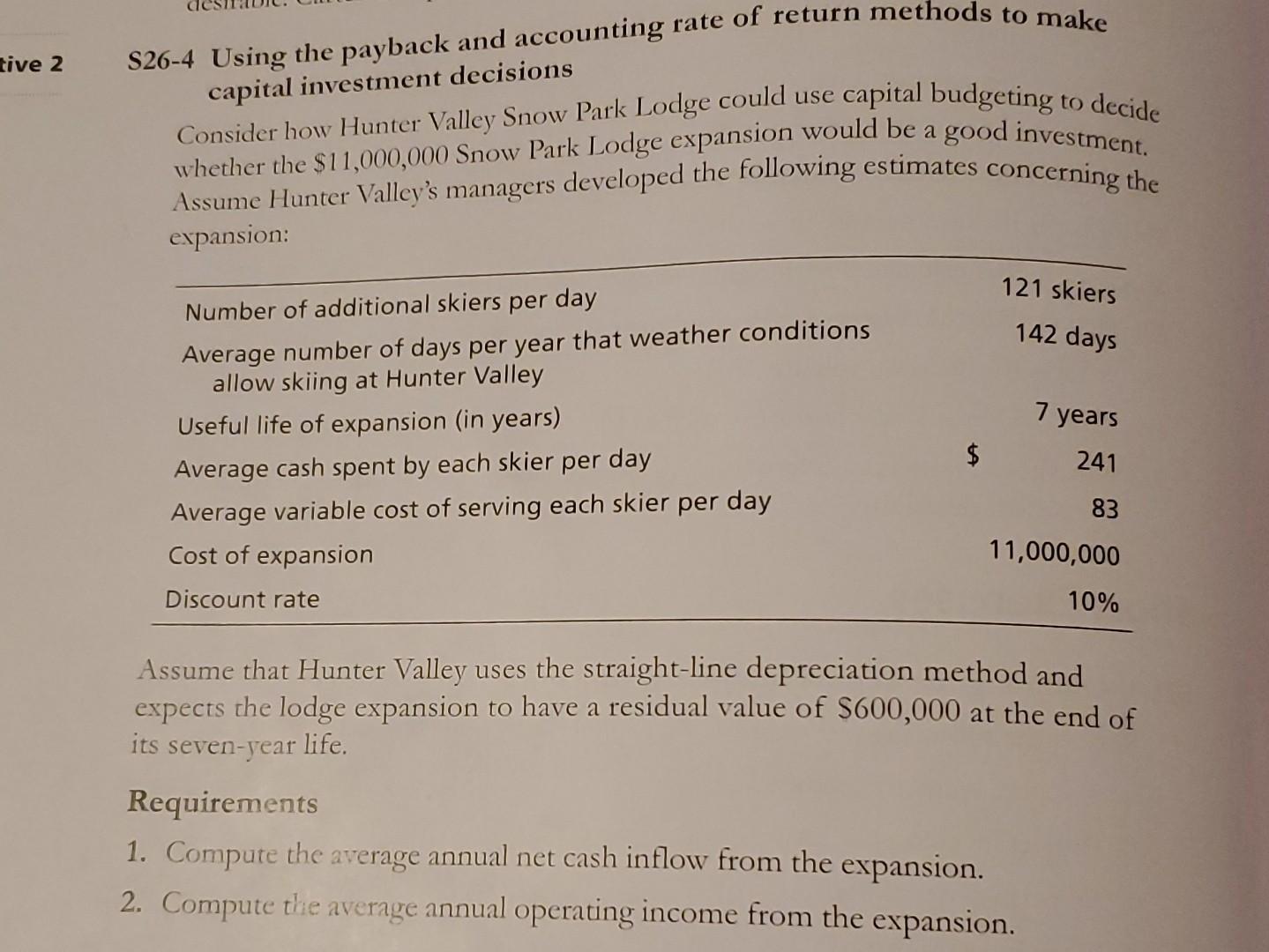 must be completed before attempting Short Exercise S26-14. S26-14 Using IRR to